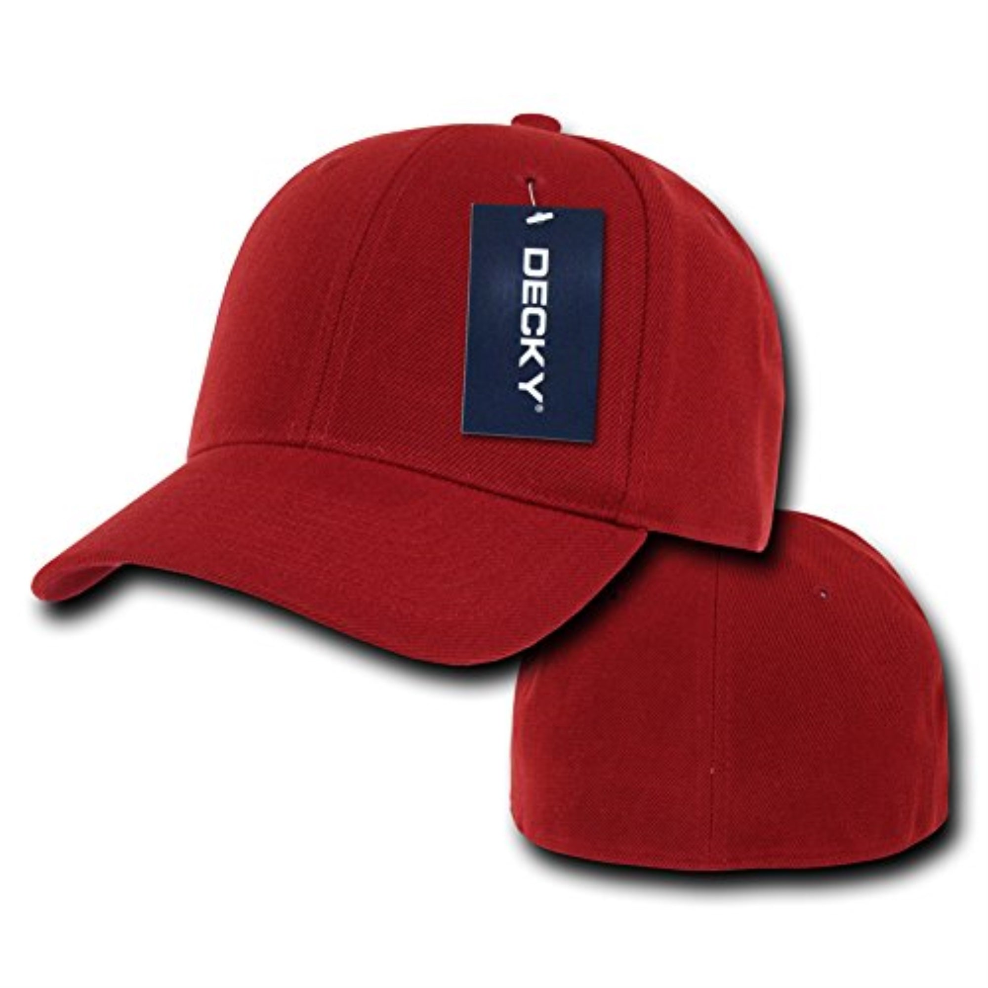 DECKY Fitted Cap, Cardinal, 6 7/8