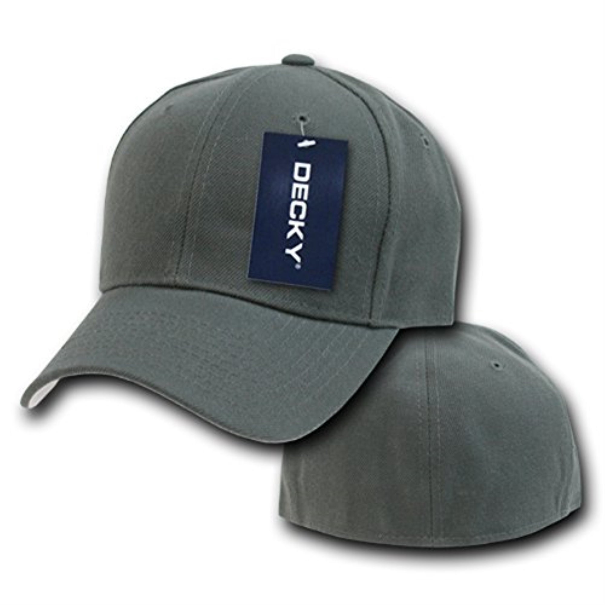 DECKY Fitted Cap, Charcoal, 7 5/8