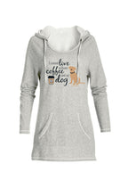 Tunic Hoodie: I Cannot Live Without Coffee and My Dog