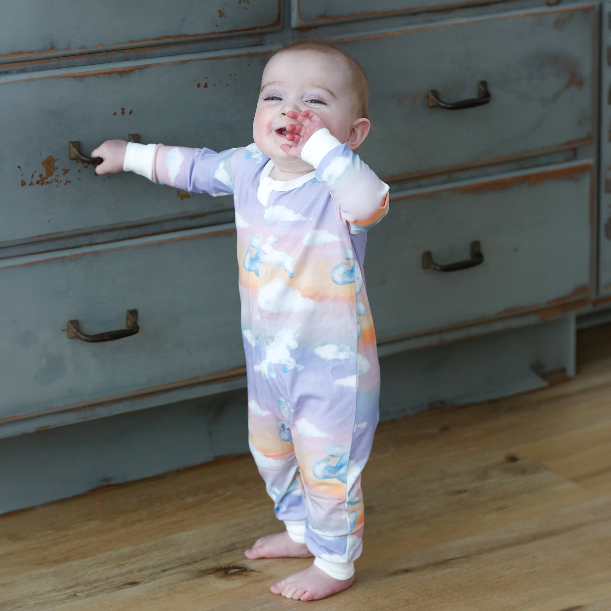Parker baby zip long john | Dreamy Ombre