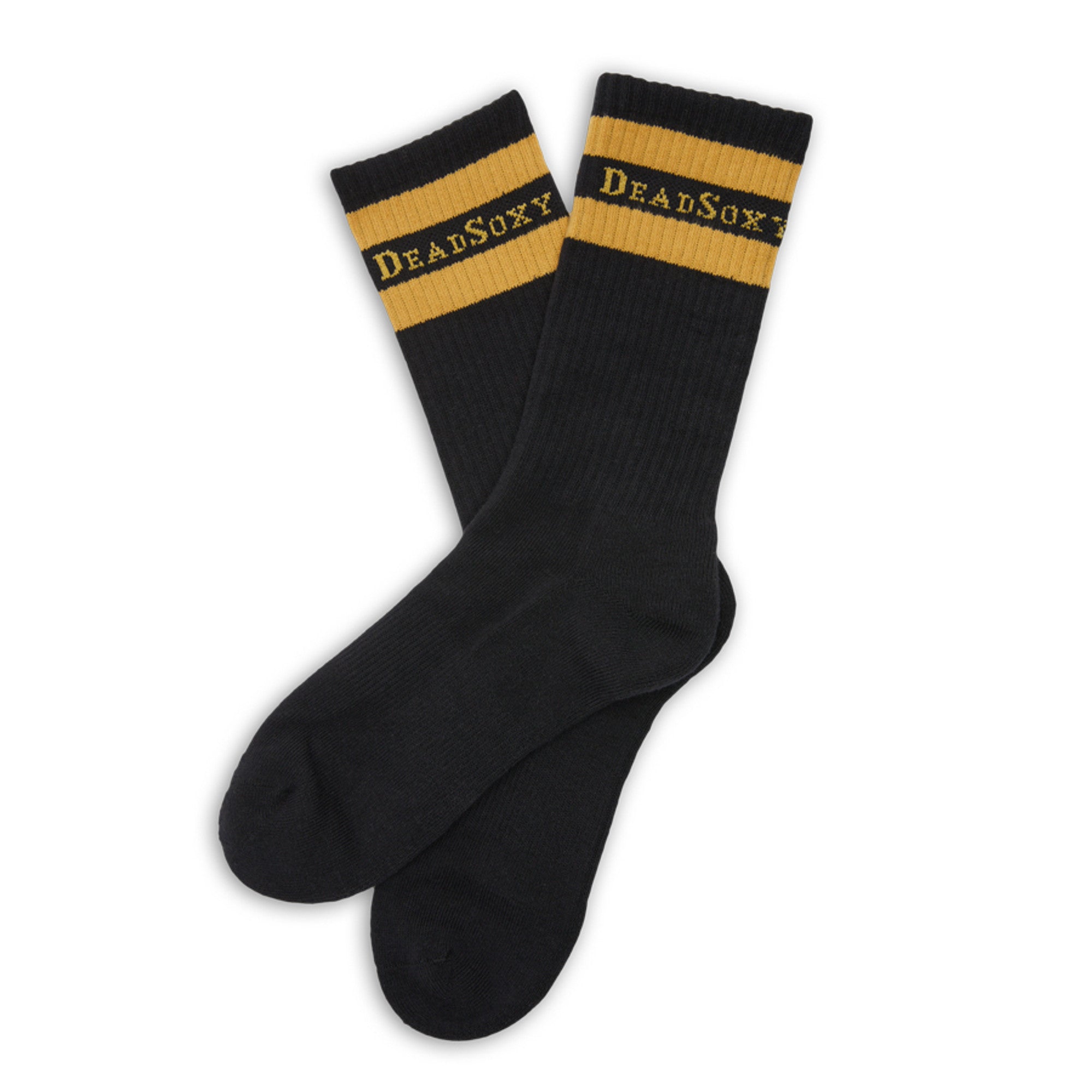 Branded Casual Crew Socks - Black
