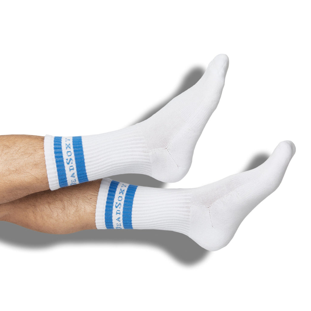 Branded Casual Crew Socks - White