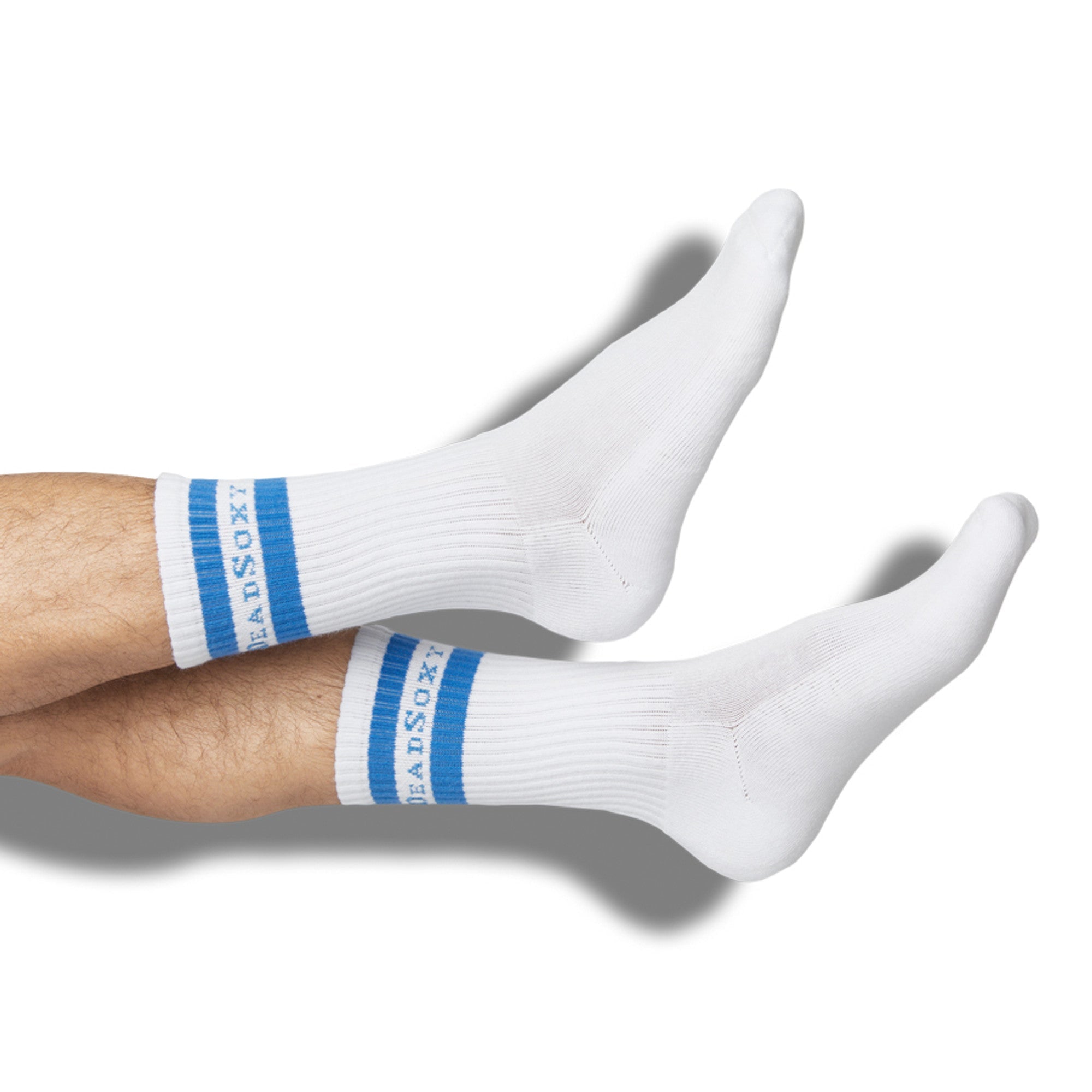 Branded Casual Crew Socks - White