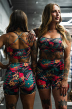 Cross Back Sports Bra | Tropical Assassin