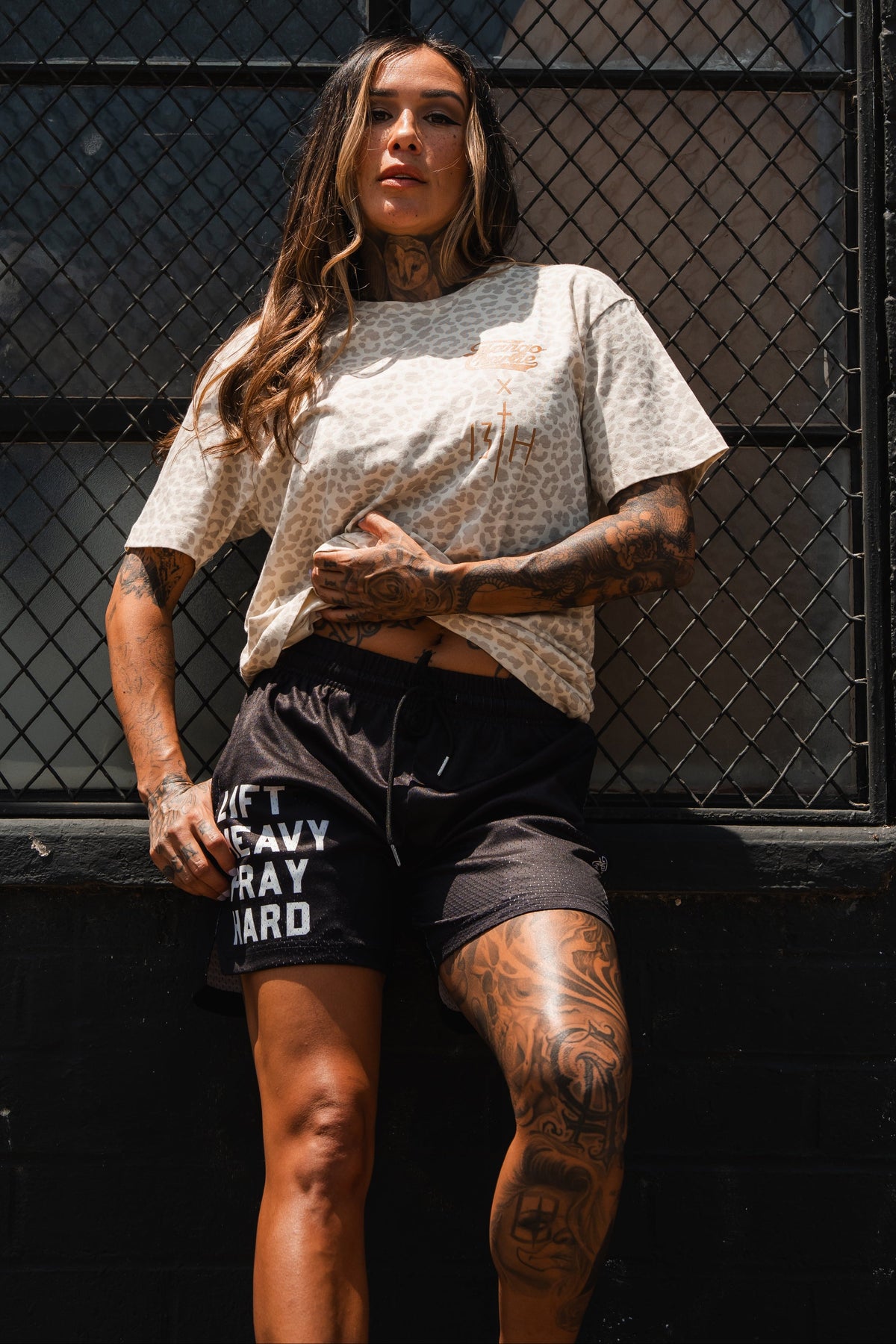 Men's Mesh Lifestyle Shorts | 5.5"- Lift Heavy Pray Hard Black