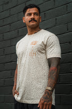 Lift Heavy. Pray Hard. Cream Leopard - Tee