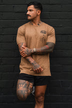 Lift Heavy. Pray Hard. Chestnut Leopard - Tee