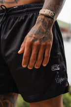 Men's Mesh Lifestyle Shorts | 5.5"- Lift Heavy Pray Hard Black