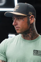 Lift Heavy. Trust God. Hydro - Black Snapback Hat