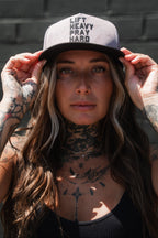 Lift Heavy. Pray Hard. Deadwood Camo Hydro - Snapback Hat