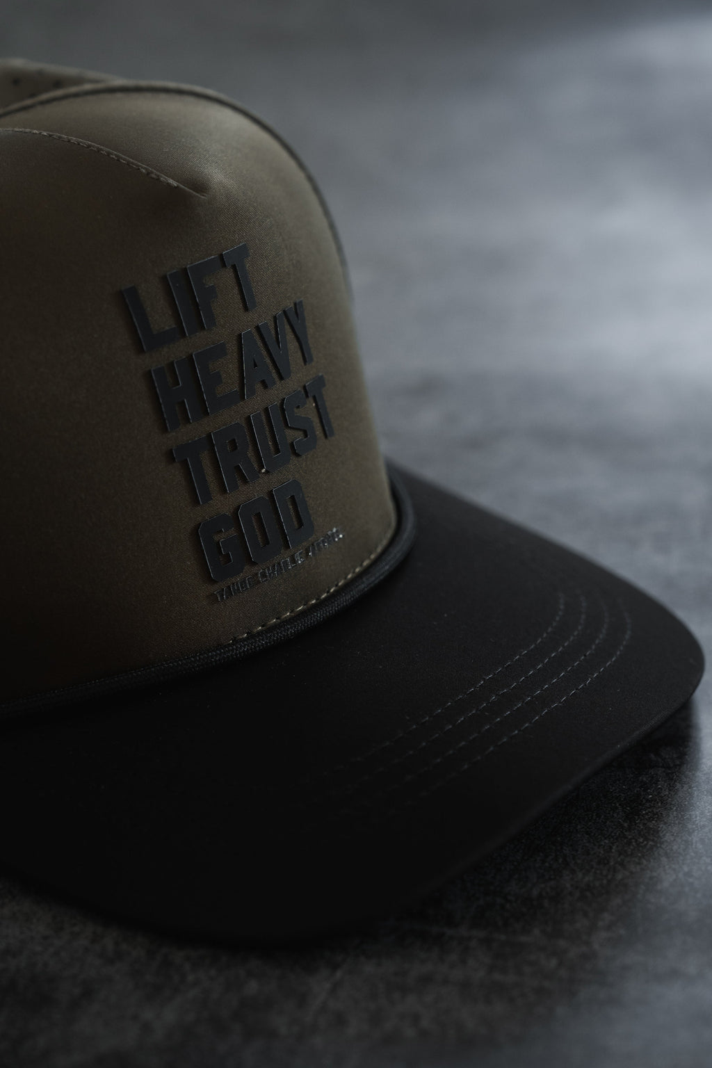 Lift Heavy. Trust God. Hydro - OD Green Snapback Hat