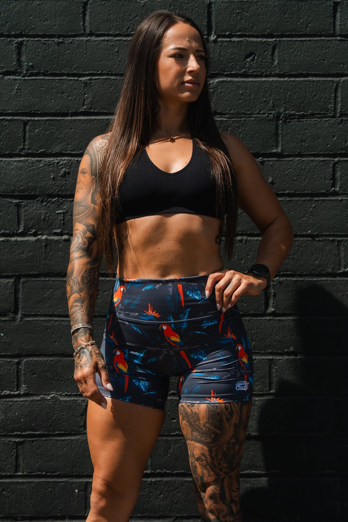 Women's High-Waisted Seamless Front Compression Training Shorts | Polly's Packing