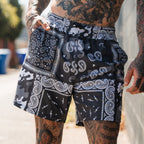 Men's Performance Training Shorts | 5.5"- Pew Pew Paisley