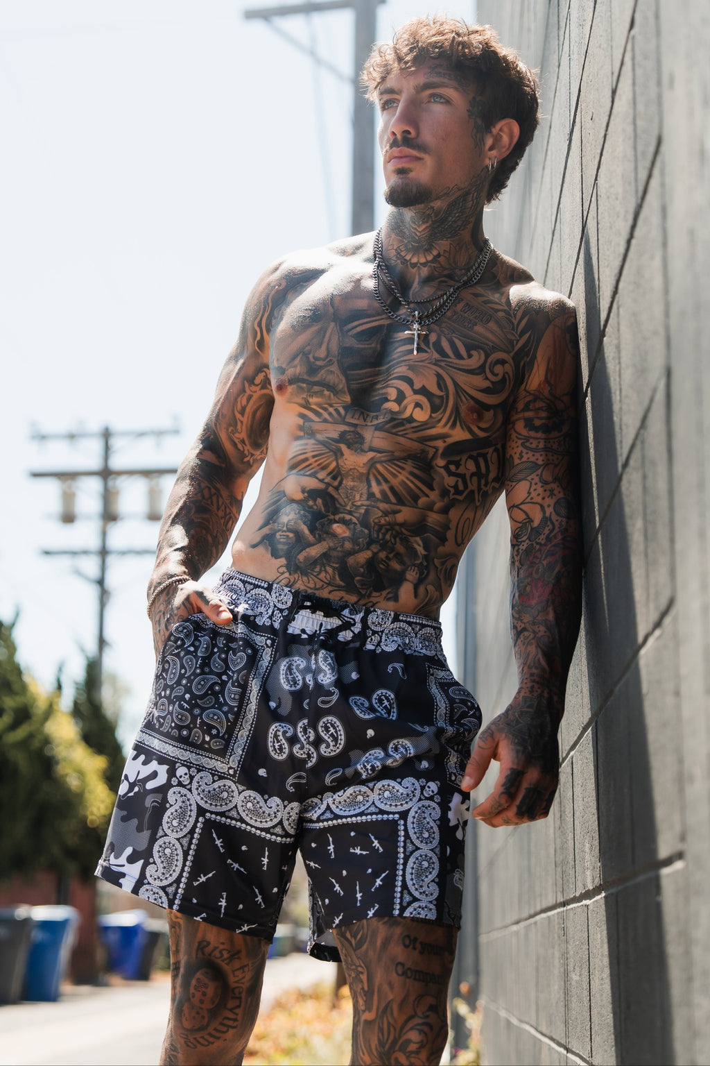 Men's Performance Training Shorts | 5.5"- Pew Pew Paisley