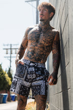 Men's Performance Training Shorts | 5.5"- Pew Pew Paisley