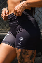 Women's High-Waisted Seamless Front Compression Training Shorts | Lift Heavy. Pray Hard.