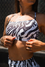 Cross Back Sports Bra | Zebra Ops