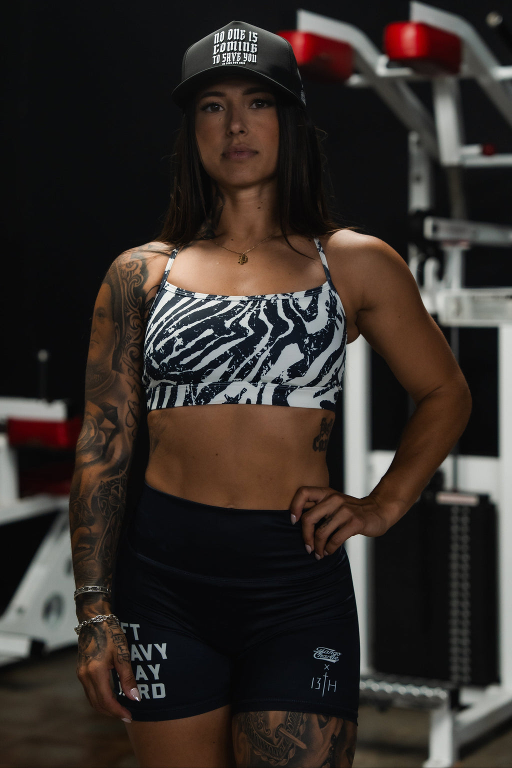 Cross Back Sports Bra | Zebra Ops