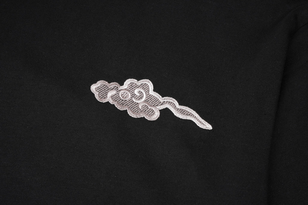 ET521 Grey Dragon Embroidered Tee