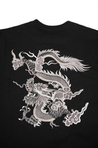 ET521 Grey Dragon Embroidered Tee