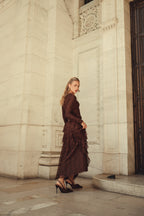 Alison Lace Skirt- Chocolate