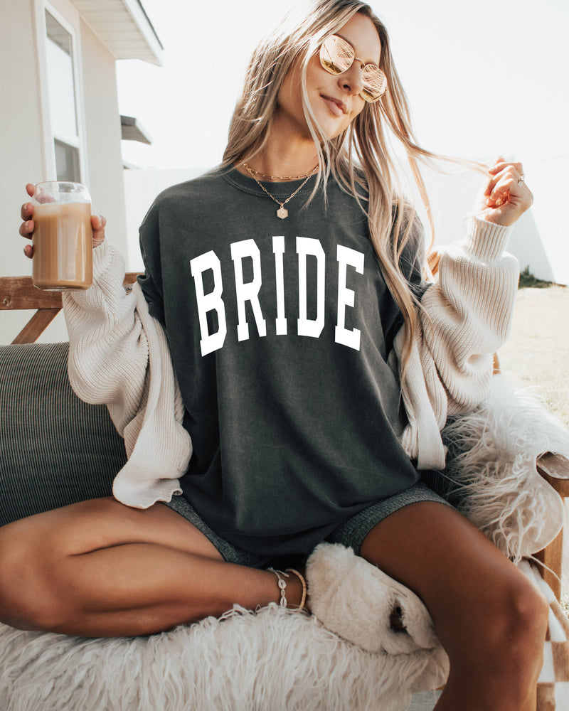 Bride Mrs Honeymoon Comfort Colors Garment Dyed T Shirt