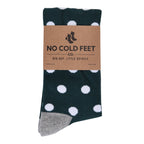 Emerald Green with White Polka Dot Socks
