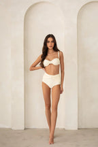 Women's Swimwear Bottoms Swim Bottoms - Flattering Fit - High Waisted Seashell