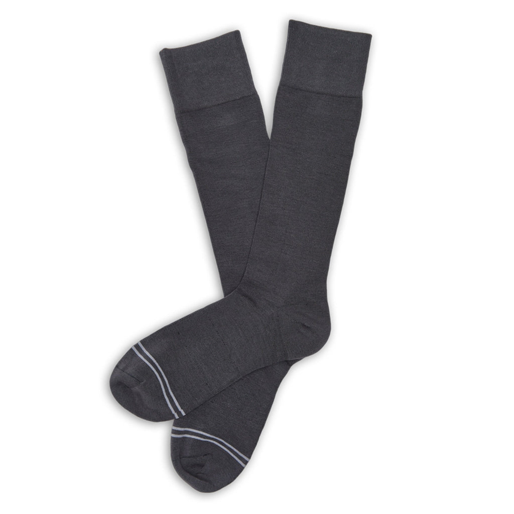 Asher 3-Pack - Charcoal Dress Socks