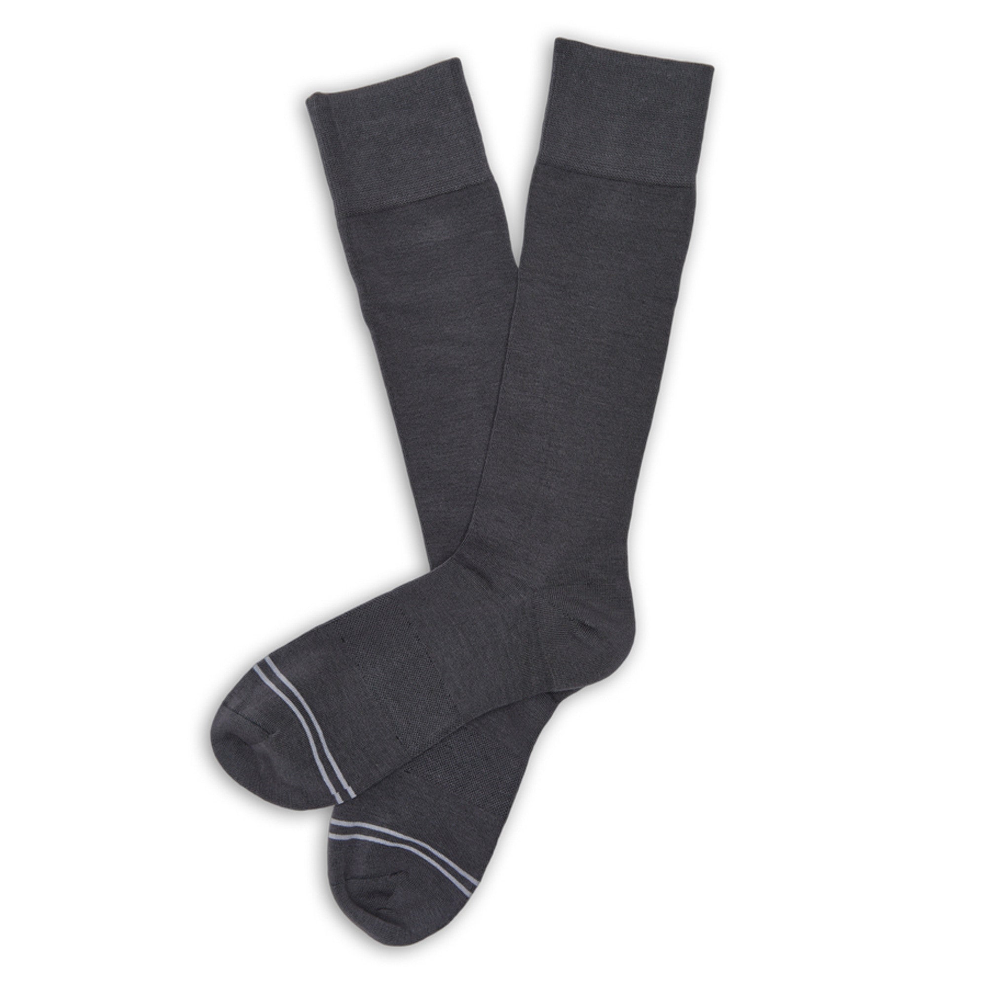 Asher 3-Pack - Charcoal Dress Socks