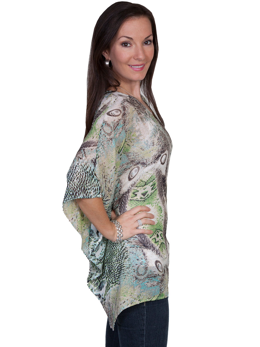 PRINTED KAFTAN BLOUSE