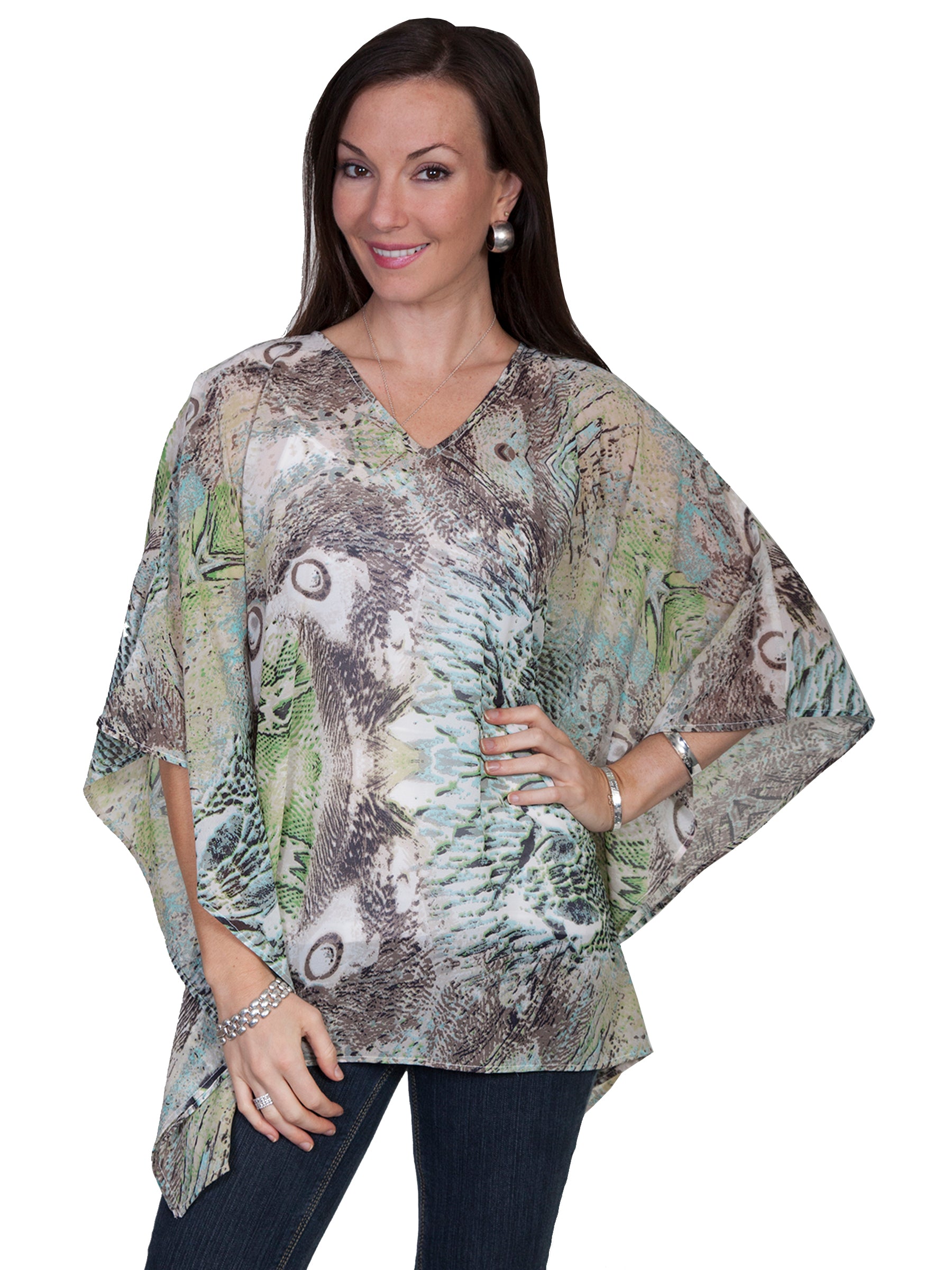 PRINTED KAFTAN BLOUSE
