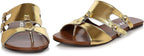 Gold Flat Gladiator Male Costume Sandal  | Large 12-13