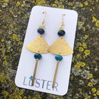 Stone + Brass Earrings