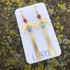 Stone + Brass Lightweight Statement Earrings