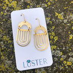 Art Deco Brass Dangles