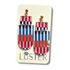 Fun Stripe Statement Earrings