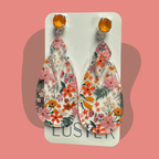 Boho Floral Teardrop Earrings