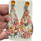 Boho Floral Teardrop Earrings