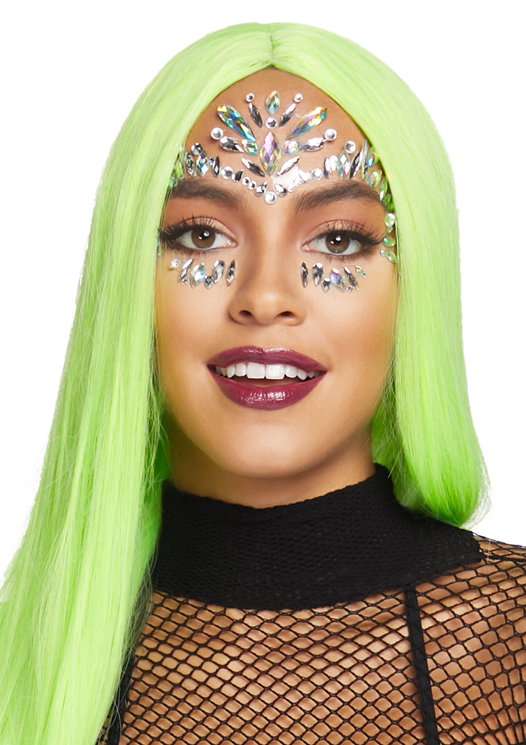 Leg Avenue Iris adhesive face jewels stic Clear Color