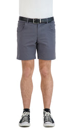 Everyday Stretch Shorts with a Comfortable Built-In Liner - Denim Style- Grey