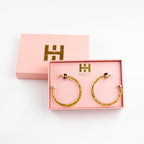 Hoops - Gold Glitter
