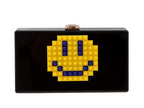 Pixelated Smiley Face Clutch Evening Bag