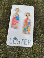 Tropical Floral Acrylic Earrings