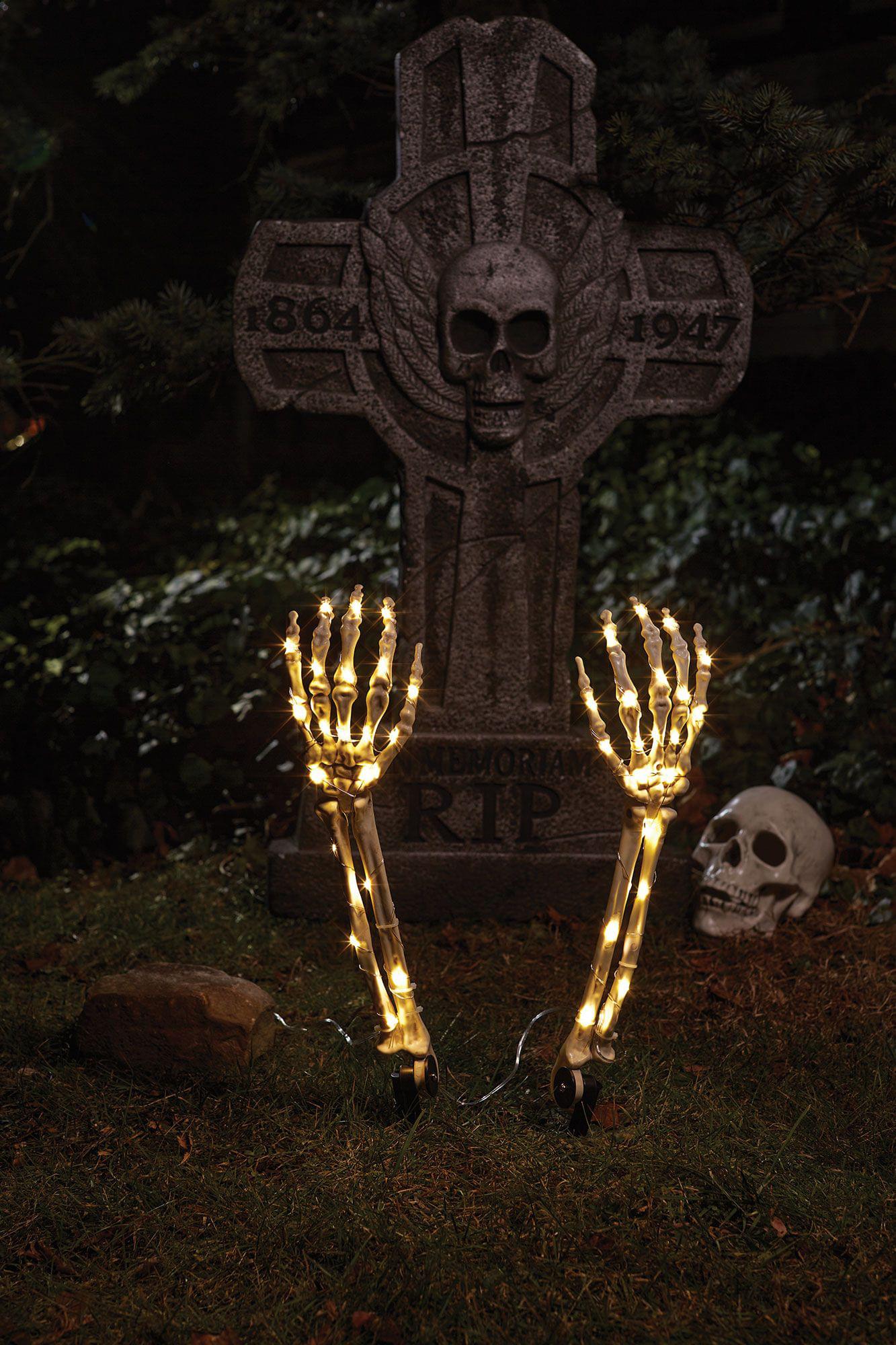Light-Up Skeleton Arms Halloween Decor