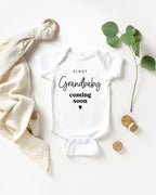 First Grandbaby Coming Soon Bodysuit Onesie - Pregnancy Announcement