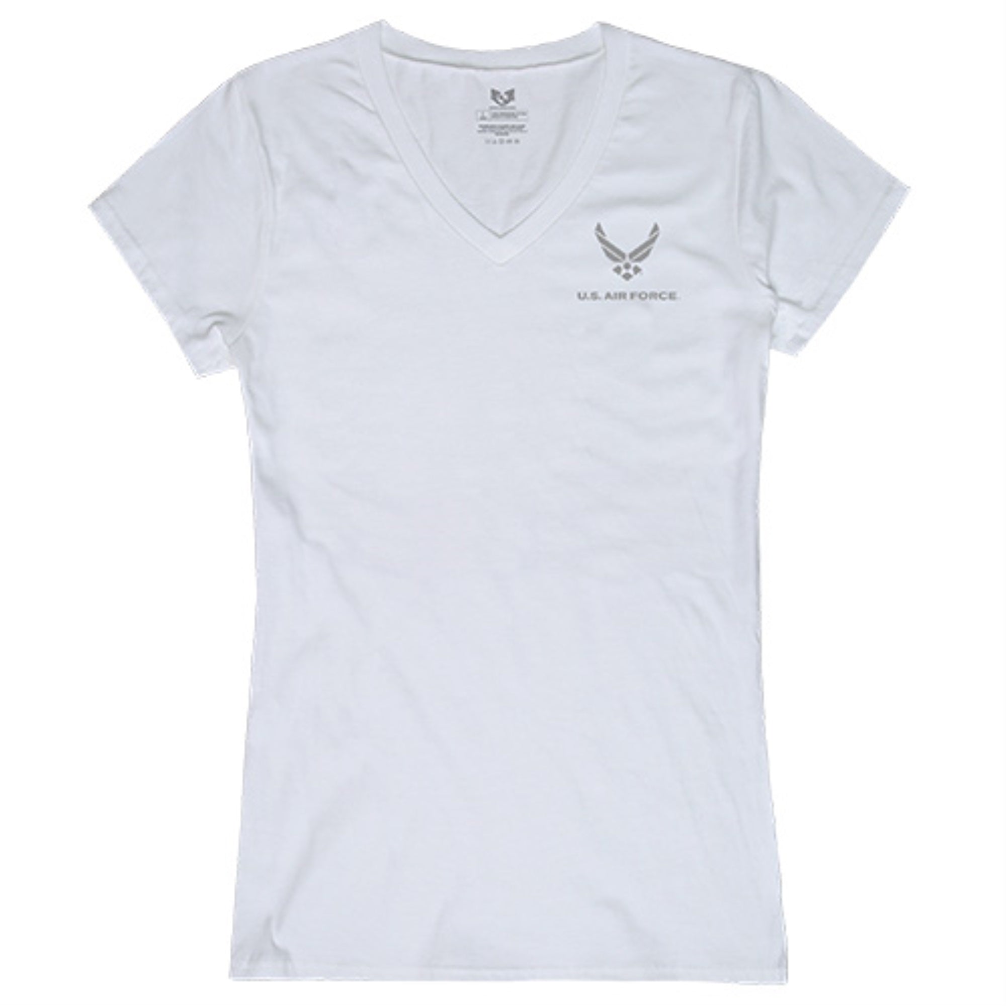 Women's V-Neck Tees, AirForce, White, XL