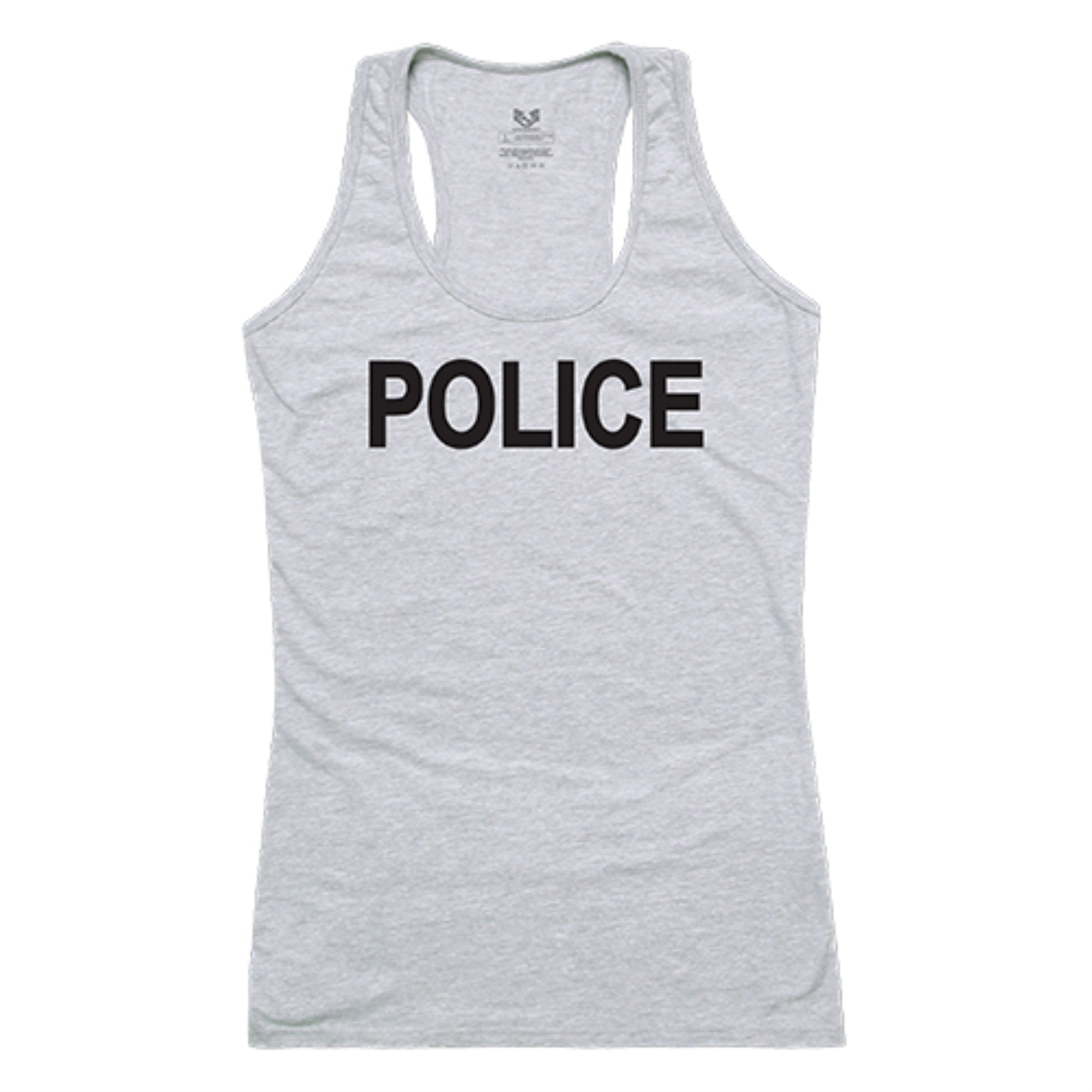 Graphic Tank, Police, H.Grey, XL