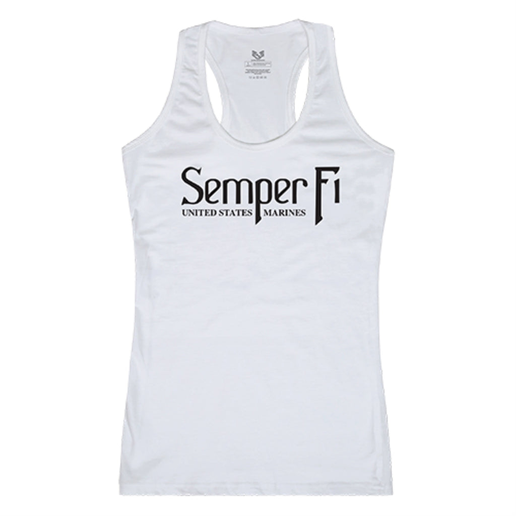 Graphic Tank, Semper Fi, White, L