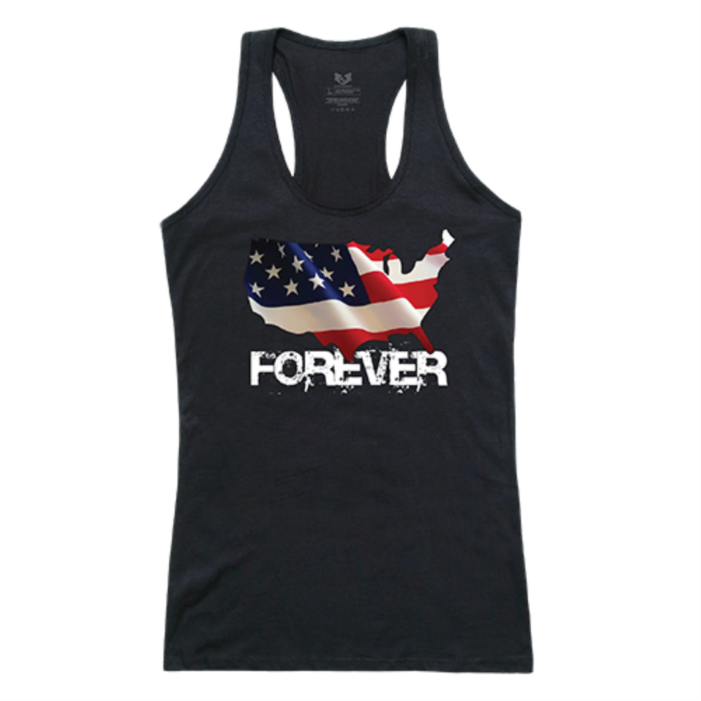 Graphic Tank, Forever USA Map, Black, M